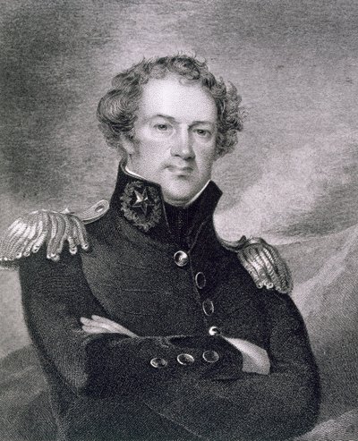 Generalmajor Alexander Macomb (1782-1842), graviert von James Barton Longacre (1794-1869) von Thomas Sully